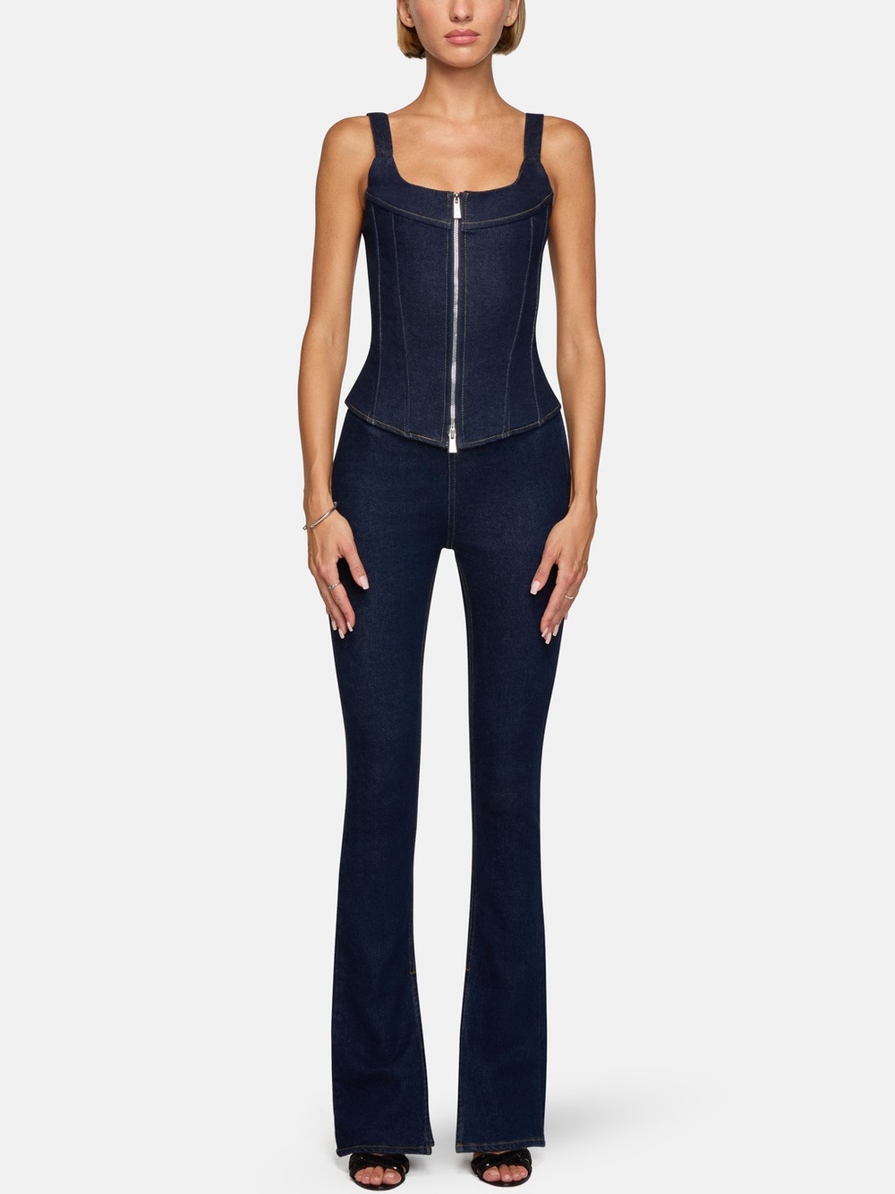 EB Denim Rainy Corset Sz S‎ New 90s Y2K
